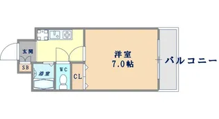 プランドール長居【601号室】の間取り