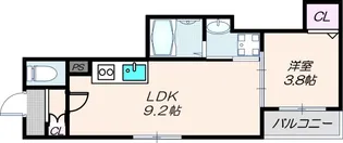 GRANDIR岸里【3階】の間取り
