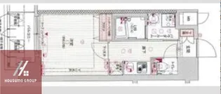 サムティ北梅田VESSEL【909号室】の間取り