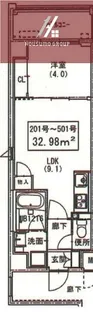 トーシンイーストビル【401号室】の間取り