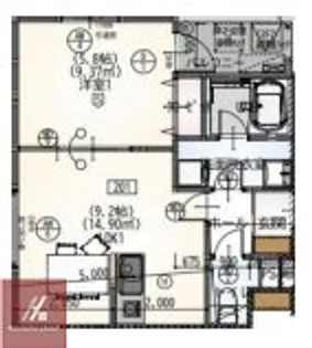 S Apt.城北公園通【301号室】の間取り