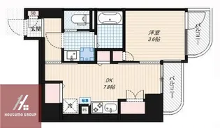 ALZA北浜【902号室】の間取り