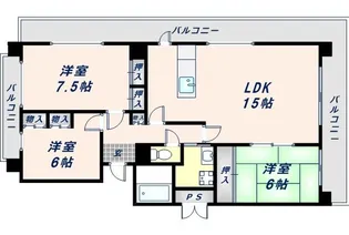 あべのセレサ【11階】の間取り
