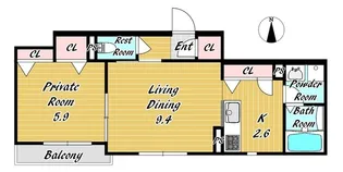 コル・デ・ソル杭全【2階】の間取り