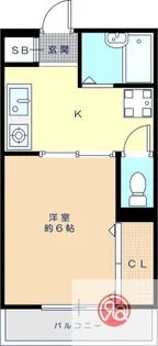 美里マンション【3階】の間取り