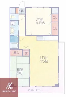 リベルテアミューザー【6階】の間取り