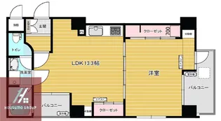 ヒルズ扇町【203号室】の間取り