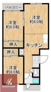 高倉第一コーポB棟【301号室】の間取り