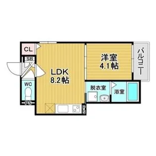 GRAND COLLINE TERADACHO【2階】の間取り