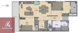 フランカー桜ノ宮SIX【8階】の間取り