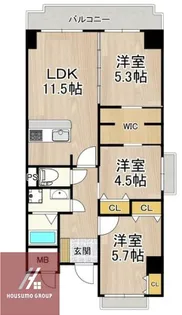 インプルーブ天満橋【9階】の間取り