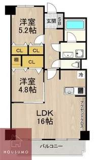 インプルーブ天満橋【7階】の間取り
