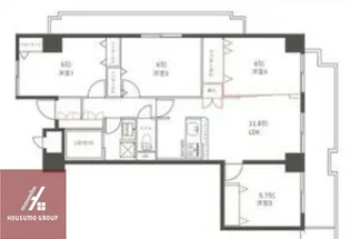インプルーブ天満橋【1301号室】の間取り