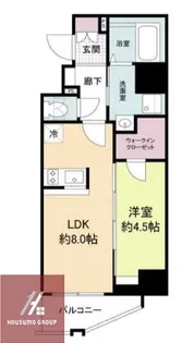 THE HUB MIYAKOJIMA【405号室】の間取り