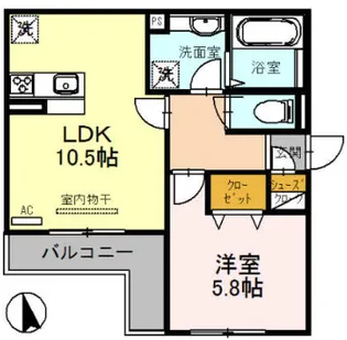エンブレイス鴫野 Ⅱ【3階】の間取り
