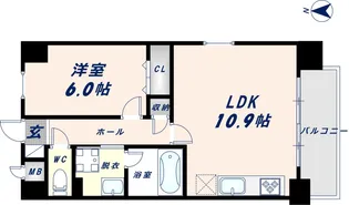 マルミーナ今里【2階】の間取り