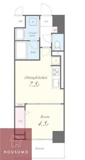 リュエルうめきた【202号室】の間取り