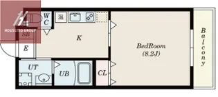 クィーンライフ勝山北【7階】の間取り
