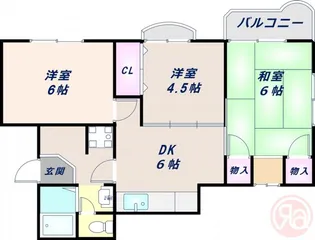 三明グリーンハイツ【4階】の間取り