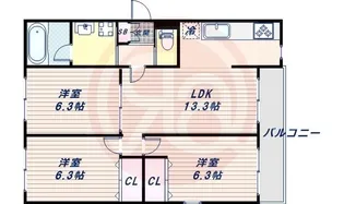 サンリットレジデンス【3階】の間取り
