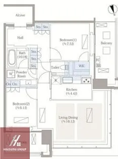 グラングリーン大阪THE NORTH RESIDENCE【1801号室】の間取り