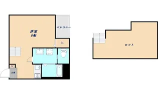 ハーモニーテラス墨江Ⅱ【2階】の間取り