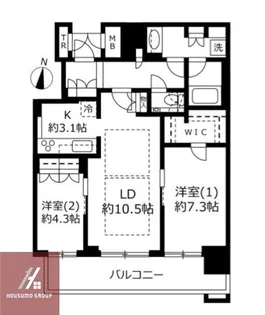 ブランズタワー梅田North【1108号室】の間取り