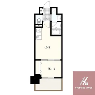 レオンコンフォート本町東Ⅲ 【8階】の間取り