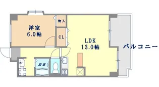 ビューテラス大新【4階】の間取り