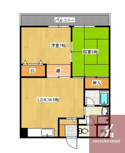 天下茶屋ガーデンハイツ【2階】の間取り