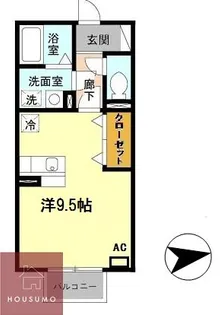 ハーフタイムIMAZU【302号室】の間取り