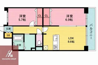 ステラコート城東【3階】の間取り