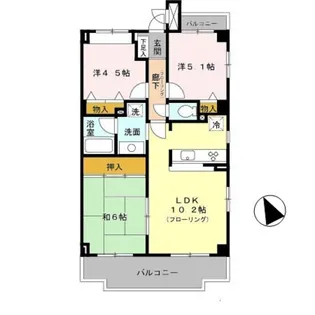 マーレ ルミノーソ【4階】の間取り