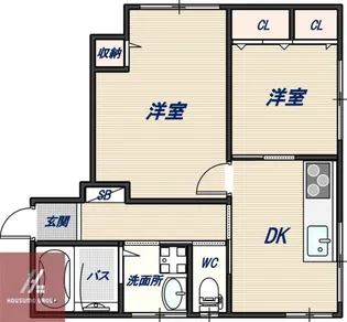 シャトー若潮【1階】の間取り