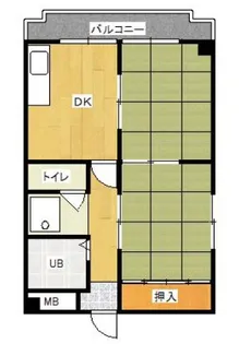 中道ハイツ【3階】の間取り