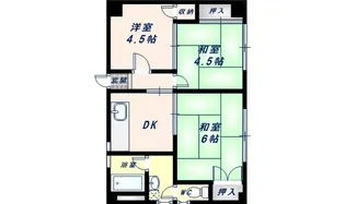 ビラローザ山坂【3階】の間取り