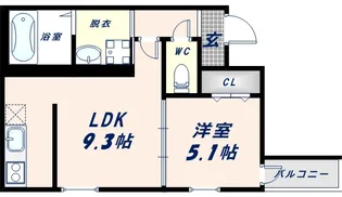 フジパレス城東諏訪サウスⅠ番館【3階】の間取り