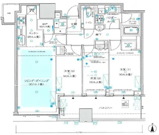梅田ガーデンレジデンス【22階】の間取り