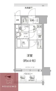 エスリード大阪梅田リュクス【5階】の間取り