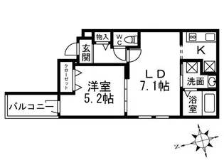ソレイユ聖天下A【1階】の間取り