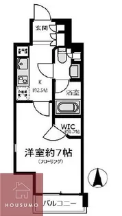 パークリュクス大阪天満【1202号室】の間取り