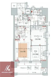 エステムコート京橋セレブ1ポーラスター【9階】の間取り