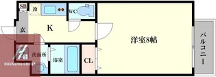 アンリ北詰【204号室】の間取り