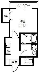 みおつくし岸里Ⅱ【3階】の間取り