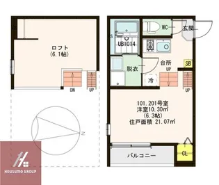 ルミエールSORA【201【通常プラン】号室】の間取り