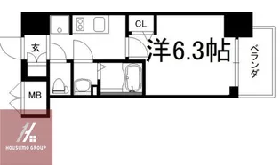 アドバンス大阪城北ルミウス【10階】の間取り