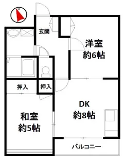 サザンテラス帝塚山【2階】の間取り