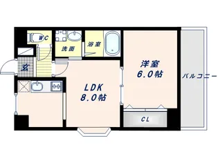AXIS LIFE 四天王寺【3階】の間取り