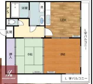 シティハイム東中浜【201号室】の間取り