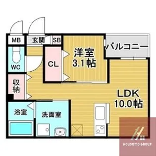 リアコート北田辺Ⅱ【2階】の間取り